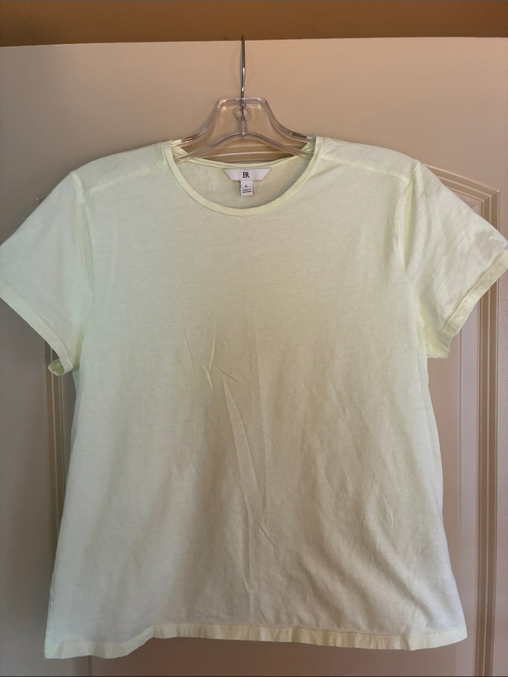 Banana Republic Light Yellow Short Sleeve Crew Tee